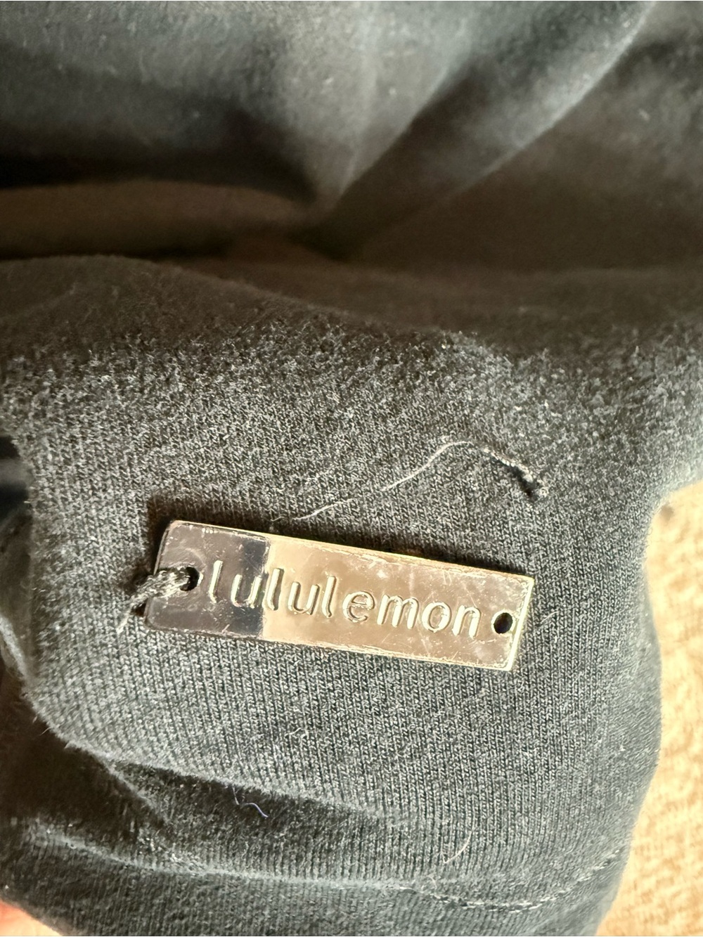 LULULEMON Black Method Wrap Asymmetrical Zip Up High Neck Pockets Size 10 *Flaw - Picture 9 of 14